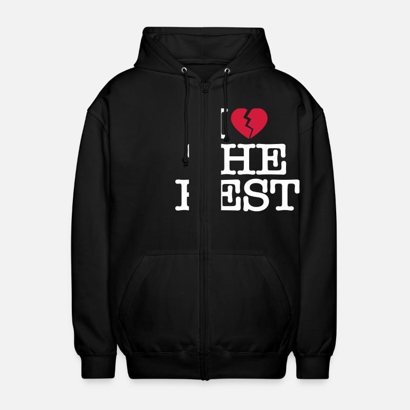 I hate the rest - Unisex Kapuzenjacke - Schwarz