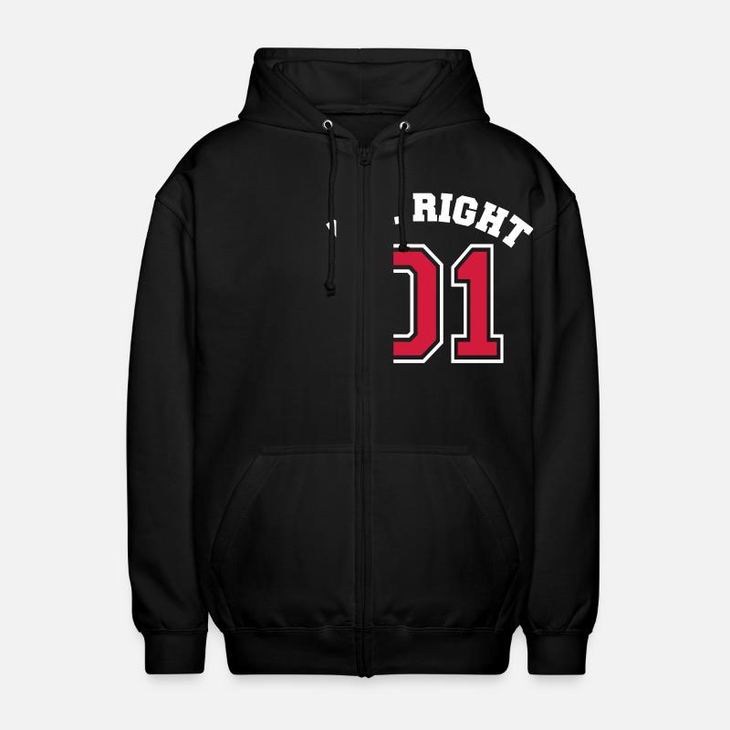 Mr. Right 01 - Unisex Kapuzenjacke - Schwarz