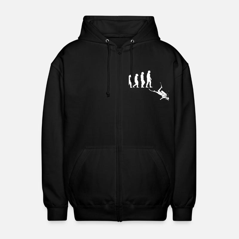 Taucher Evolution Tshirt - Unisex Kapuzenjacke - Schwarz