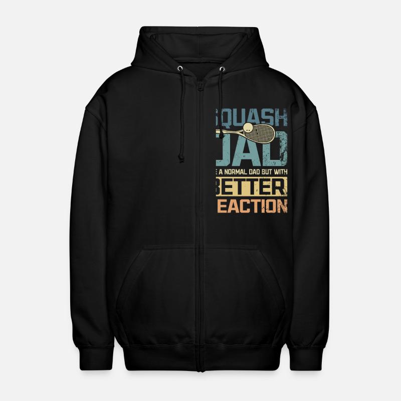 Cool squash dad better reaction - Unisex Kapuzenjacke - Schwarz