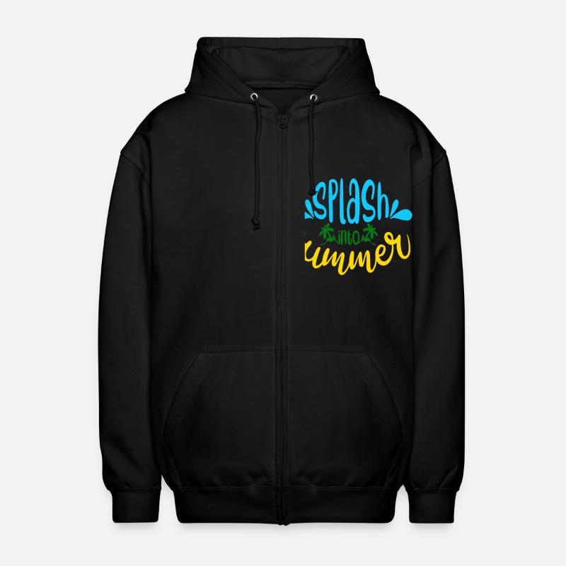 Planschen Sie in den Sommer - Unisex Kapuzenjacke - Schwarz
