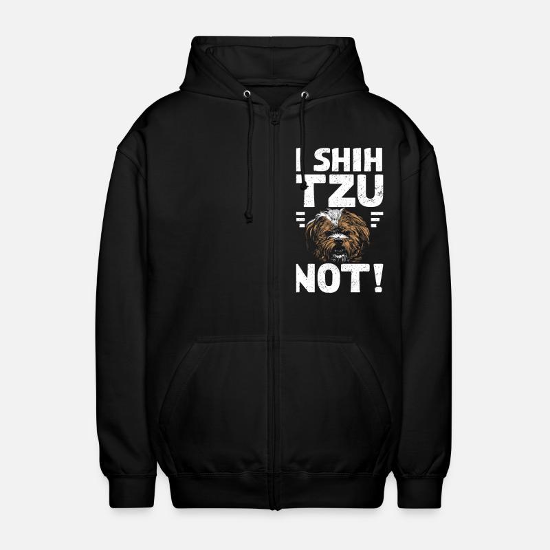 I shih tzu not! - Unisex Hooded Jacket - black