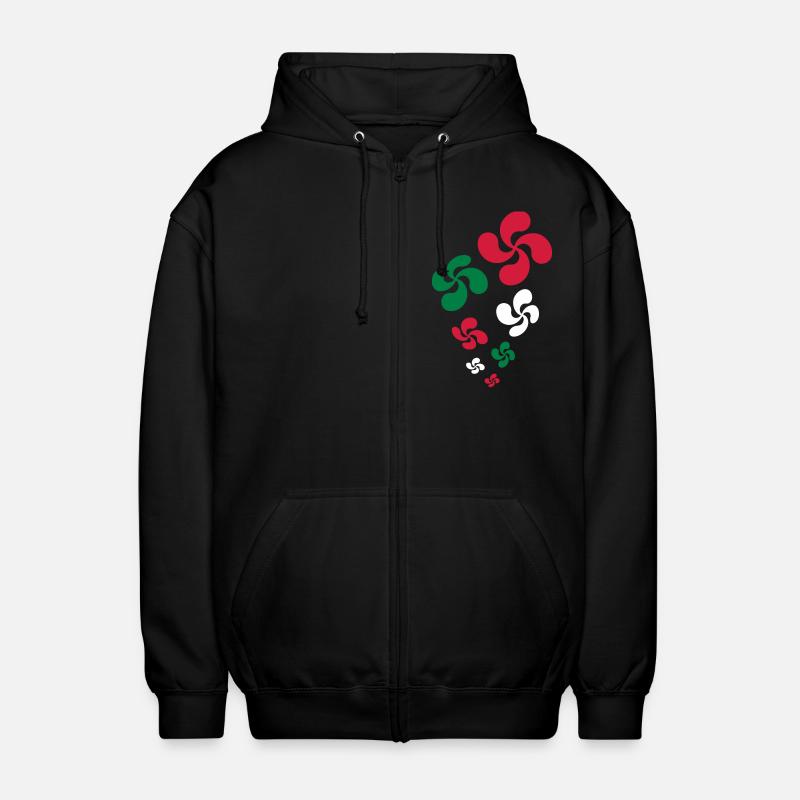 Croix du Pays Basque - Veste à capuche unisexe - noir