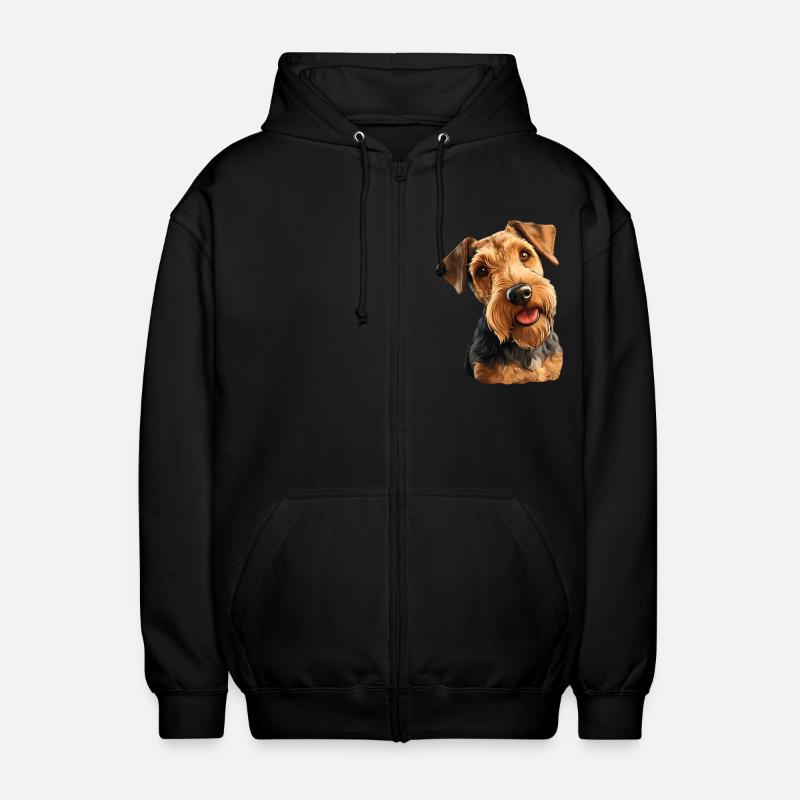Welsh Terrier - Unisex Kapuzenjacke - Schwarz