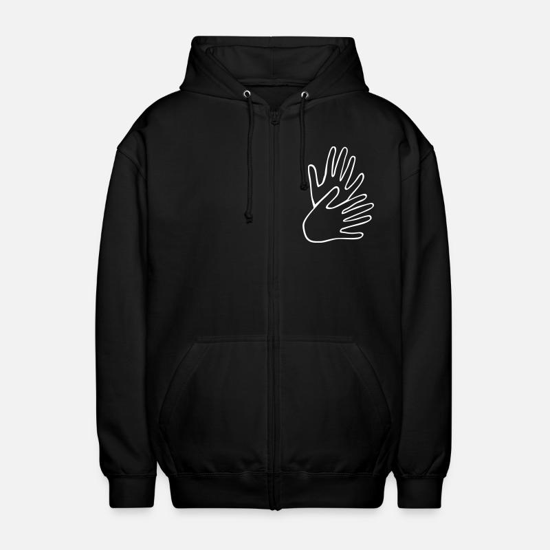 Langue des signes - Veste à capuche unisexe - noir