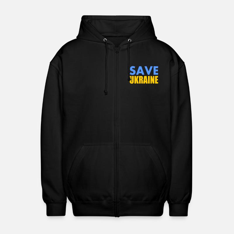 Save ukraine - Unisex Kapuzenjacke - Schwarz