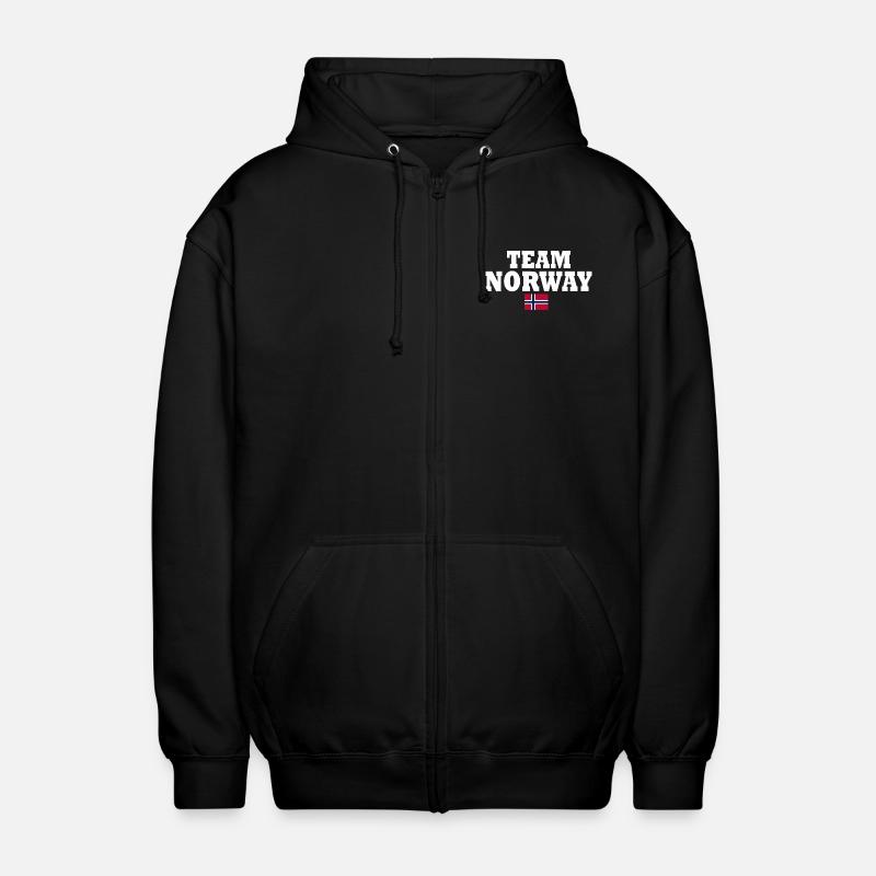 Team norway - Veste à capuche unisexe - noir