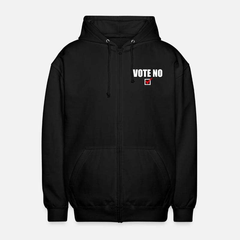 Vote no - Unisex Kapuzenjacke - Schwarz