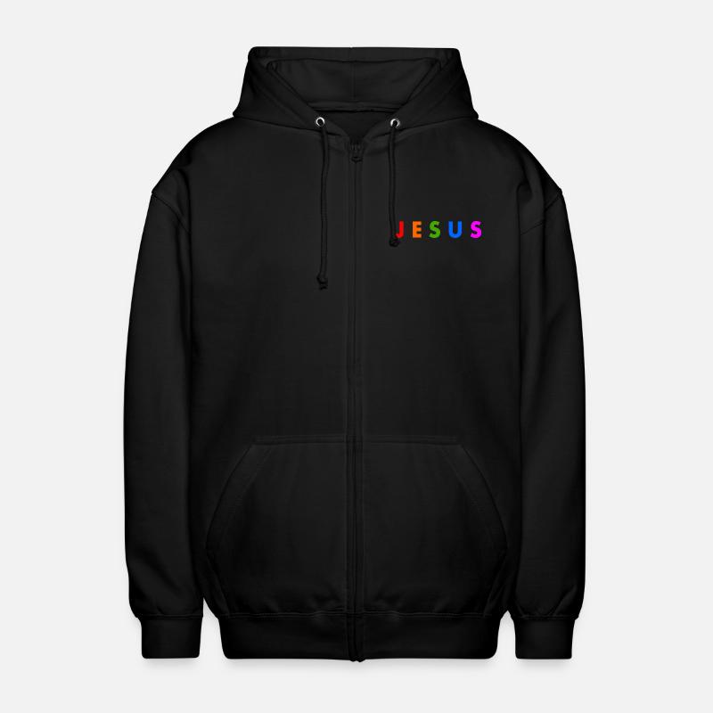 Jesus - Unisex Kapuzenjacke - Schwarz