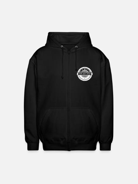 Papa au cœur. Version blanche - Veste à capuche unisexe - noir