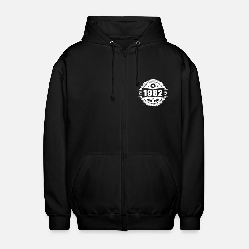 1982 Retro Abzeichen - Unisex Kapuzenjacke - Schwarz