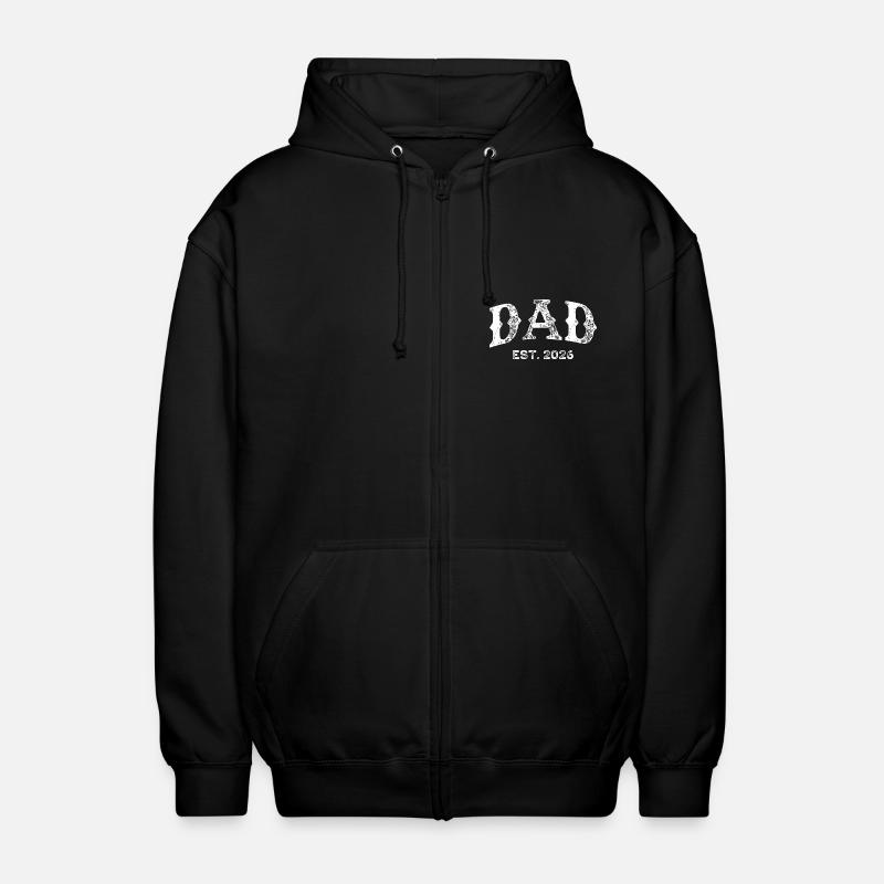 DAD Est. 2026 Logo - Unisex Hooded Jacket - black