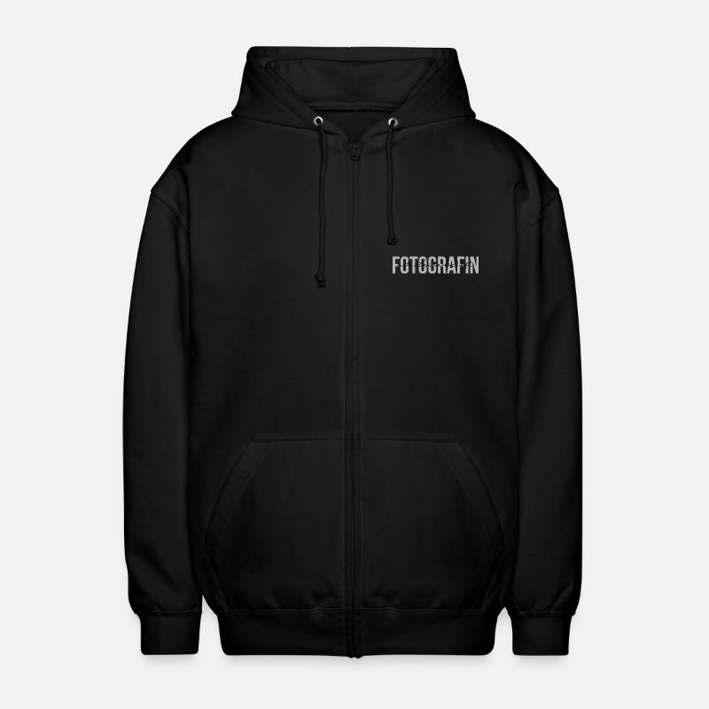 Fotografin mit Leidenschaft - Unisex Kapuzenjacke - Schwarz
