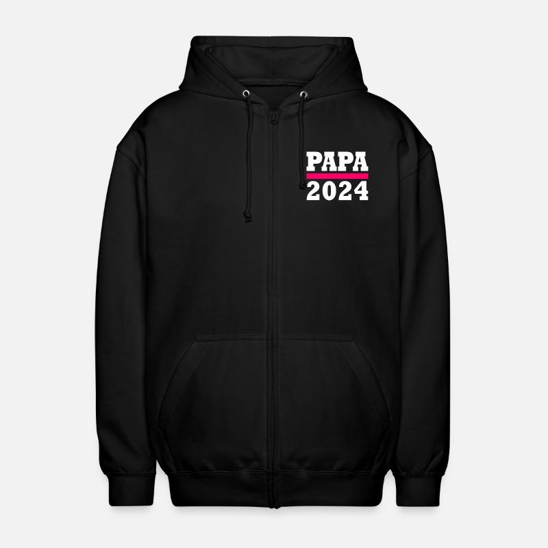 Papa 2024 - Unisex Kapuzenjacke - Schwarz