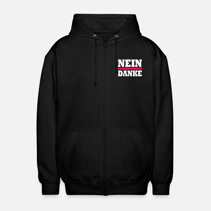 Nein danke - Unisex Kapuzenjacke - Schwarz
