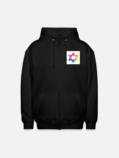 Israel lgbt flag - Unisex Hooded Jacket - black