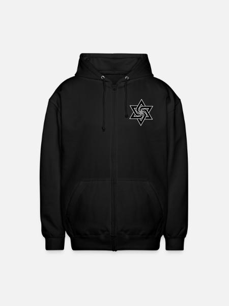 Rael Star (Symbol/Sign) 2c - Unisex Hooded Jacket - black