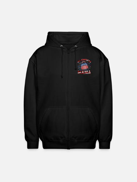 All American Mama - Unisex Hooded Jacket - black