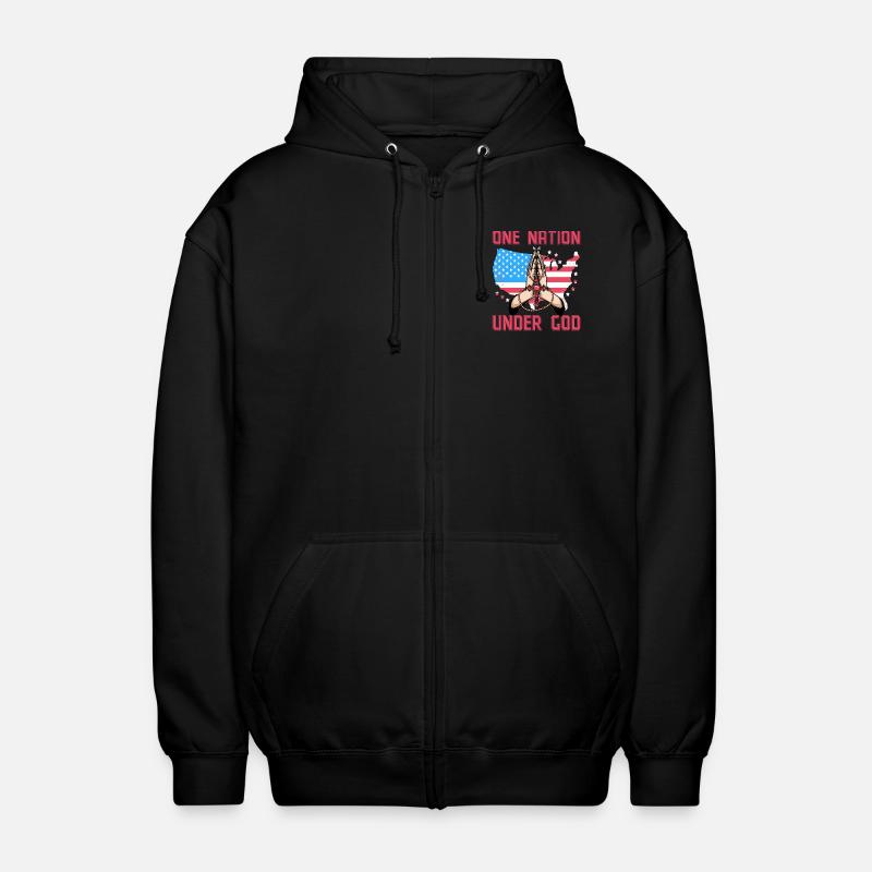 One Nation under God - Unisex Kapuzenjacke - Schwarz