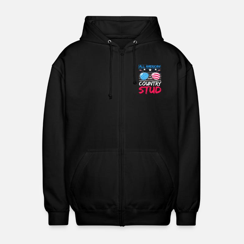Haras de pays américain - Veste à capuche unisexe - noir