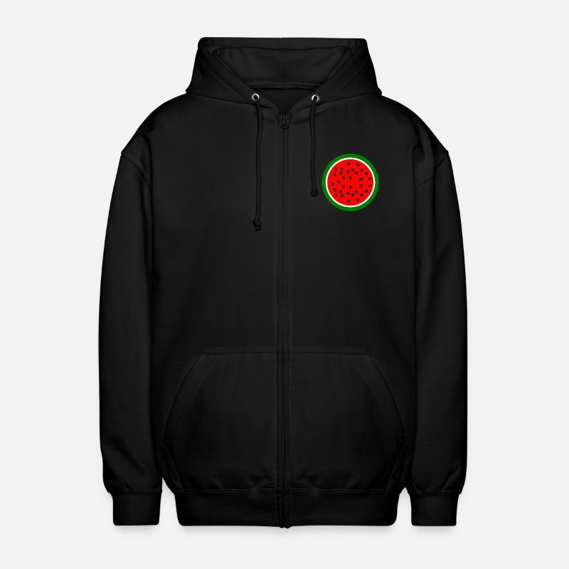 Melon pastèque - Veste à capuche unisexe - noir