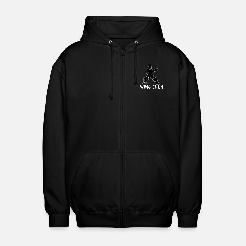 Wing Chun - Unisex Kapuzenjacke - Schwarz