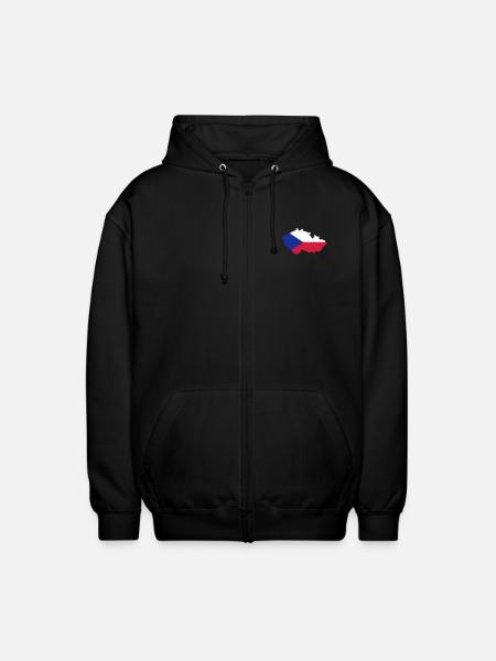 Czech Republic Shape - Unisex Kapuzenjacke - Schwarz