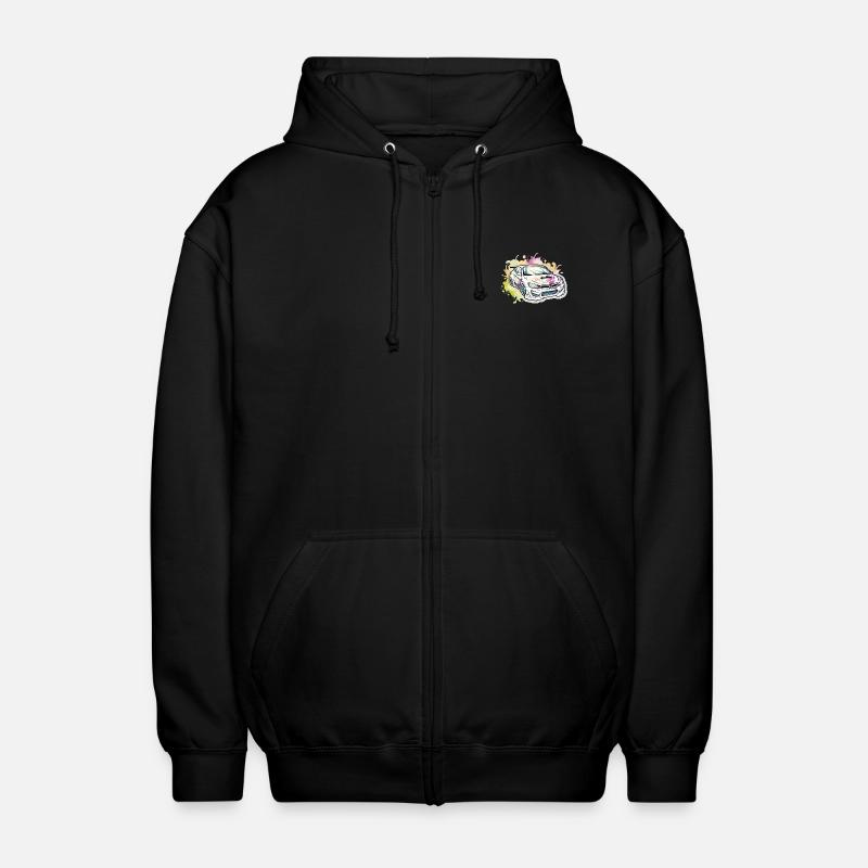 Auto - Illustration - Unisex Kapuzenjacke - Schwarz
