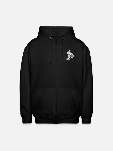 Cooler Radfahrer Mountainbiker - Unisex Kapuzenjacke - Schwarz