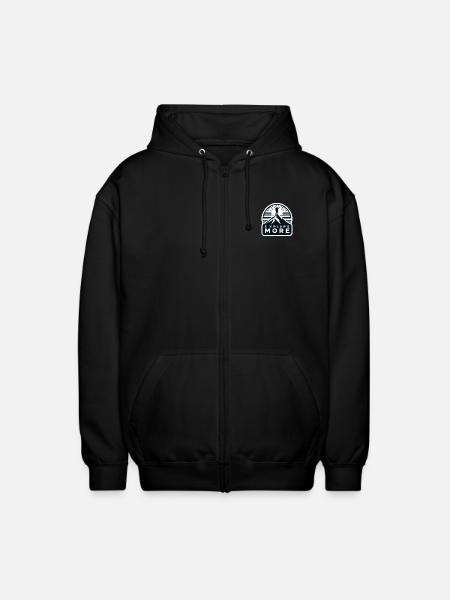 Explore more - Wanderer - Unisex Hooded Jacket - black