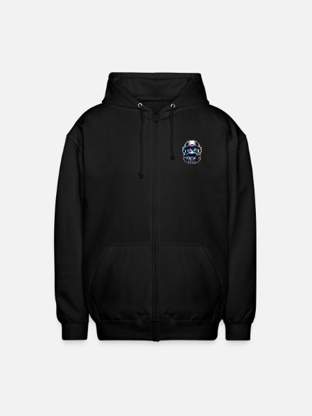 Dream Big - Astronaut Illustration - Unisex Hooded Jacket - black