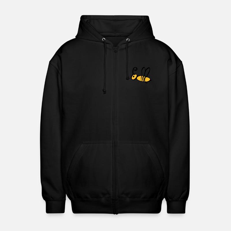 bee / honeybee 2c - Unisex Hooded Jacket - black