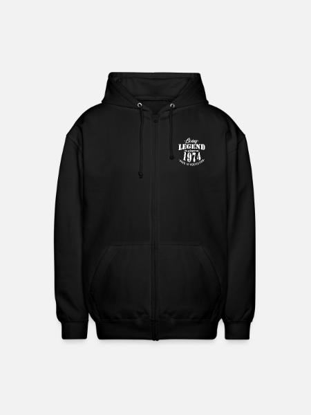 Living legend since 1974 - Unisex Hooded Jacket - black