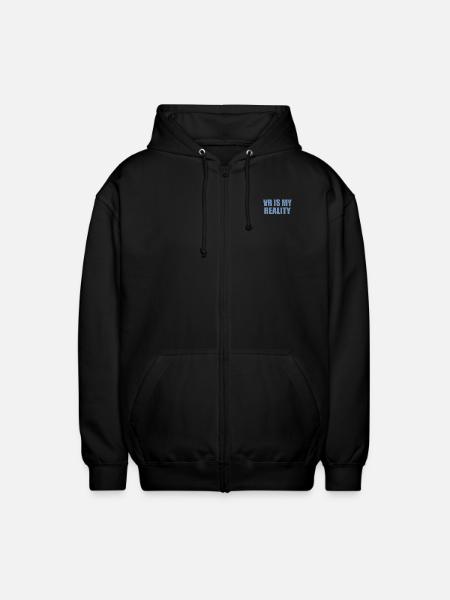 VR is my REALITY - Unisex Hooded Jacket - black