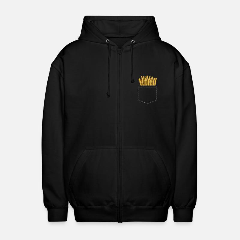 chips - Unisex Hooded Jacket - black