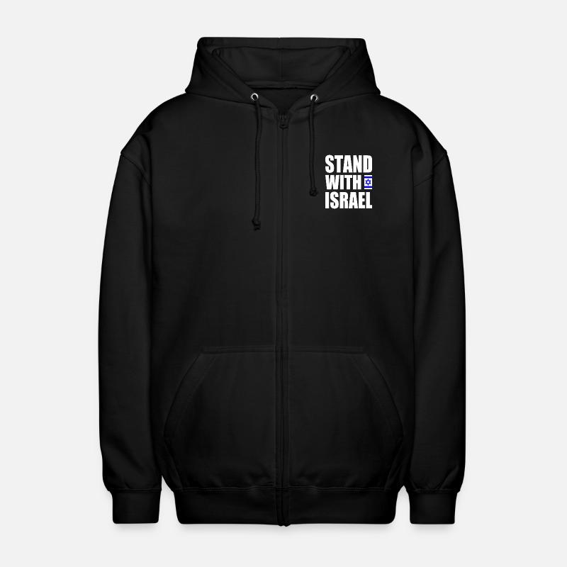 Stand with israel - Unisex Kapuzenjacke - Schwarz