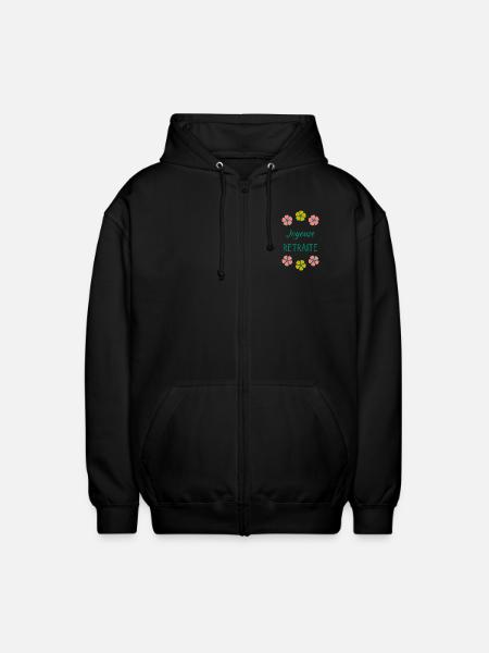 RETRAITE. BONNE RETRAITE. JOYEUSE RETRAITE - Veste à capuche unisexe - noir