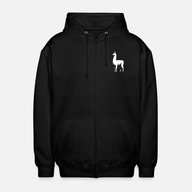 Silhouette de lama - Veste à capuche unisexe - noir