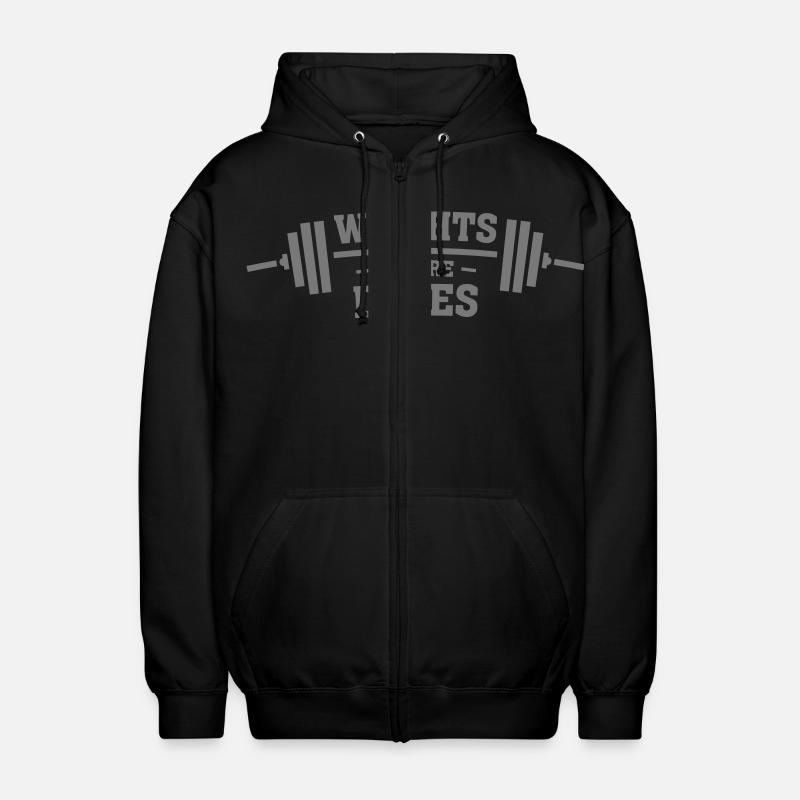 Weights Before Dates - Unisex Kapuzenjacke - Schwarz