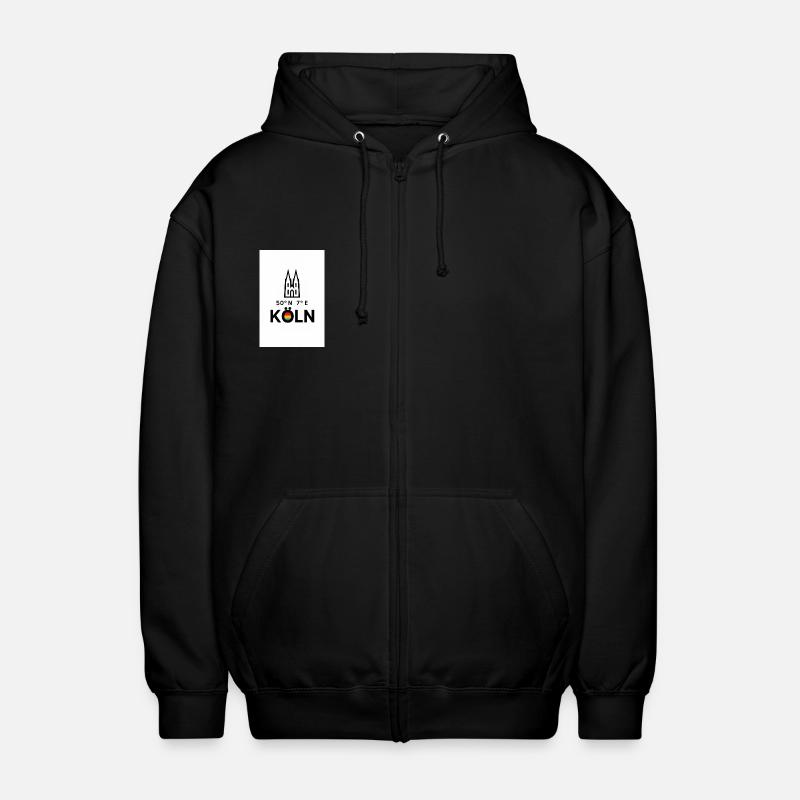 Köln Kompass 50°N 7°E Skyline - Unisex Kapuzenjacke - Schwarz
