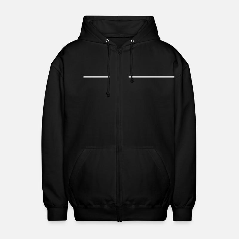 Strich - Unisex Kapuzenjacke - Schwarz