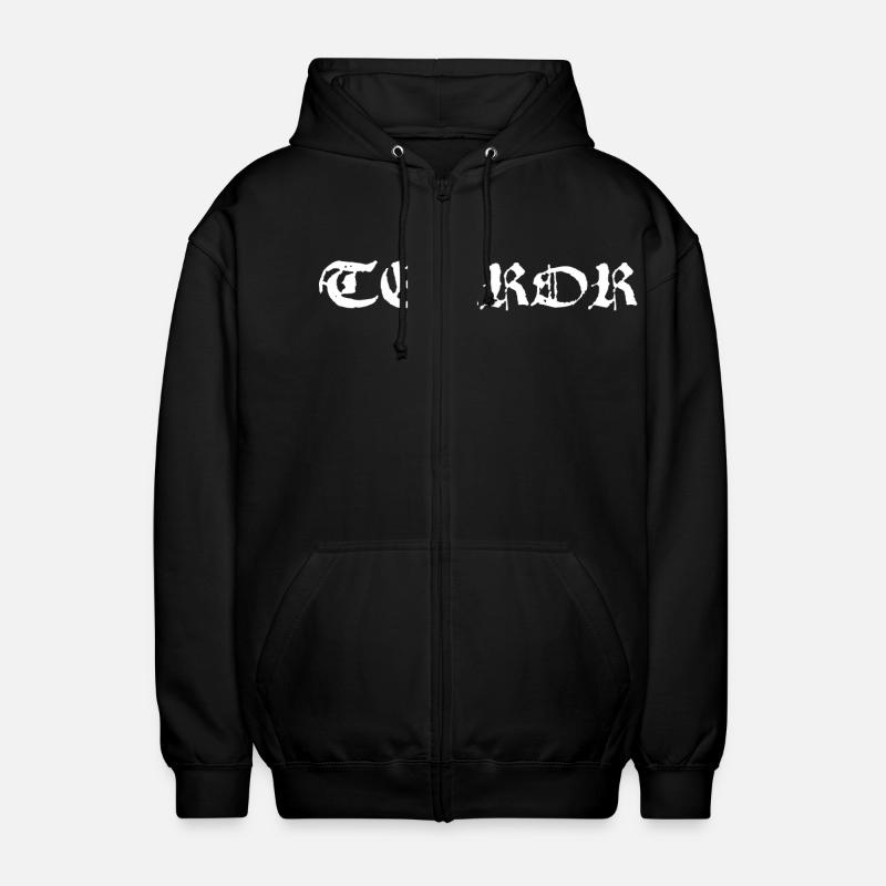 terror - Unisex Kapuzenjacke - Schwarz