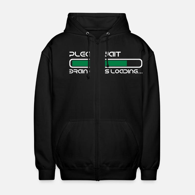 BRAIN IS LOADING - Unisex Hooded Jacket - black