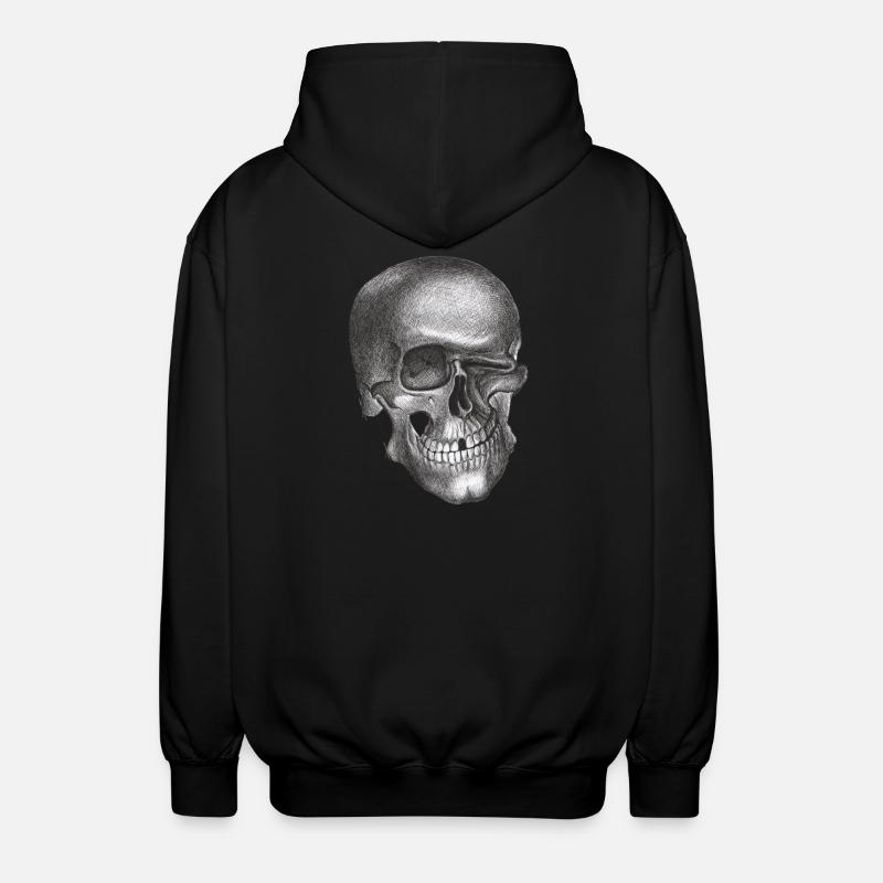 Zwinkernder Schädel - Totenkopf - Unisex Kapuzenjacke - Schwarz