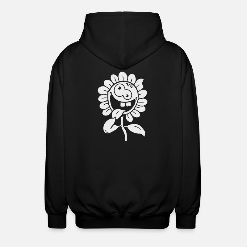 fleur fou 1c négative - Veste à capuche unisexe - noir