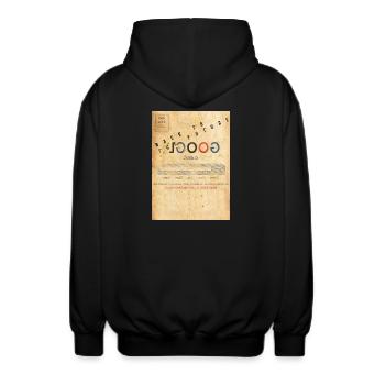 Google Zurück in die Zukunft Parodie - Unisex Kapuzenjacke - Schwarz - Hinten - AI Model Male 185 light (185cm)