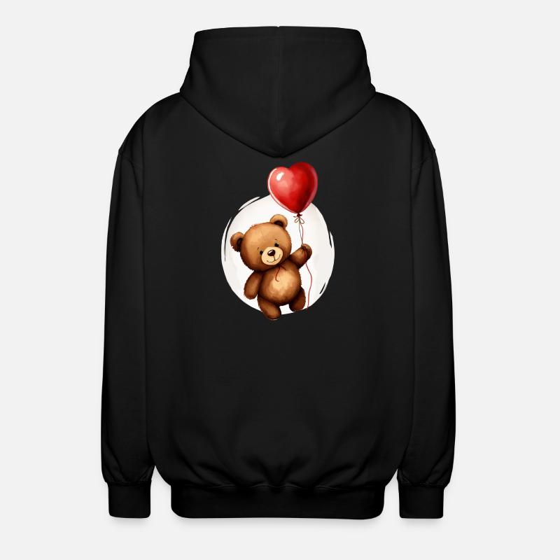 Ours avec ballon - Veste à capuche unisexe - noir