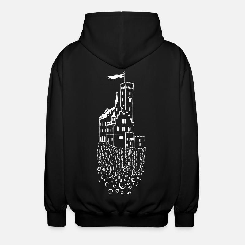 Château volant (blanc) - Veste à capuche unisexe - noir
