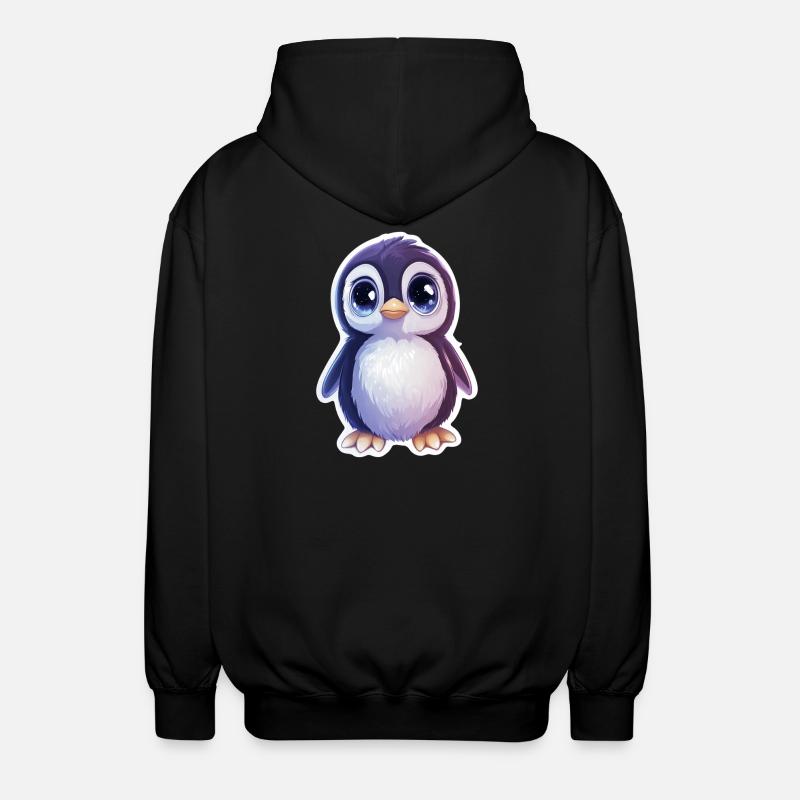 Pinguin - Unisex Kapuzenjacke - Schwarz