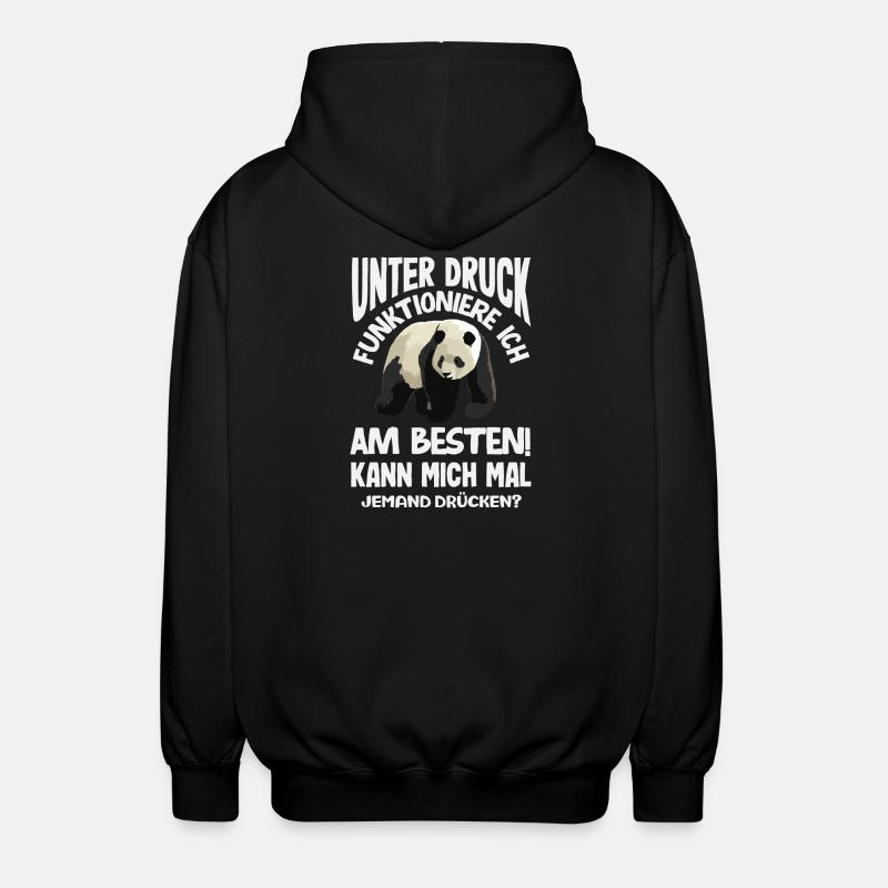 I function best under pressure - Unisex Hooded Jacket - black